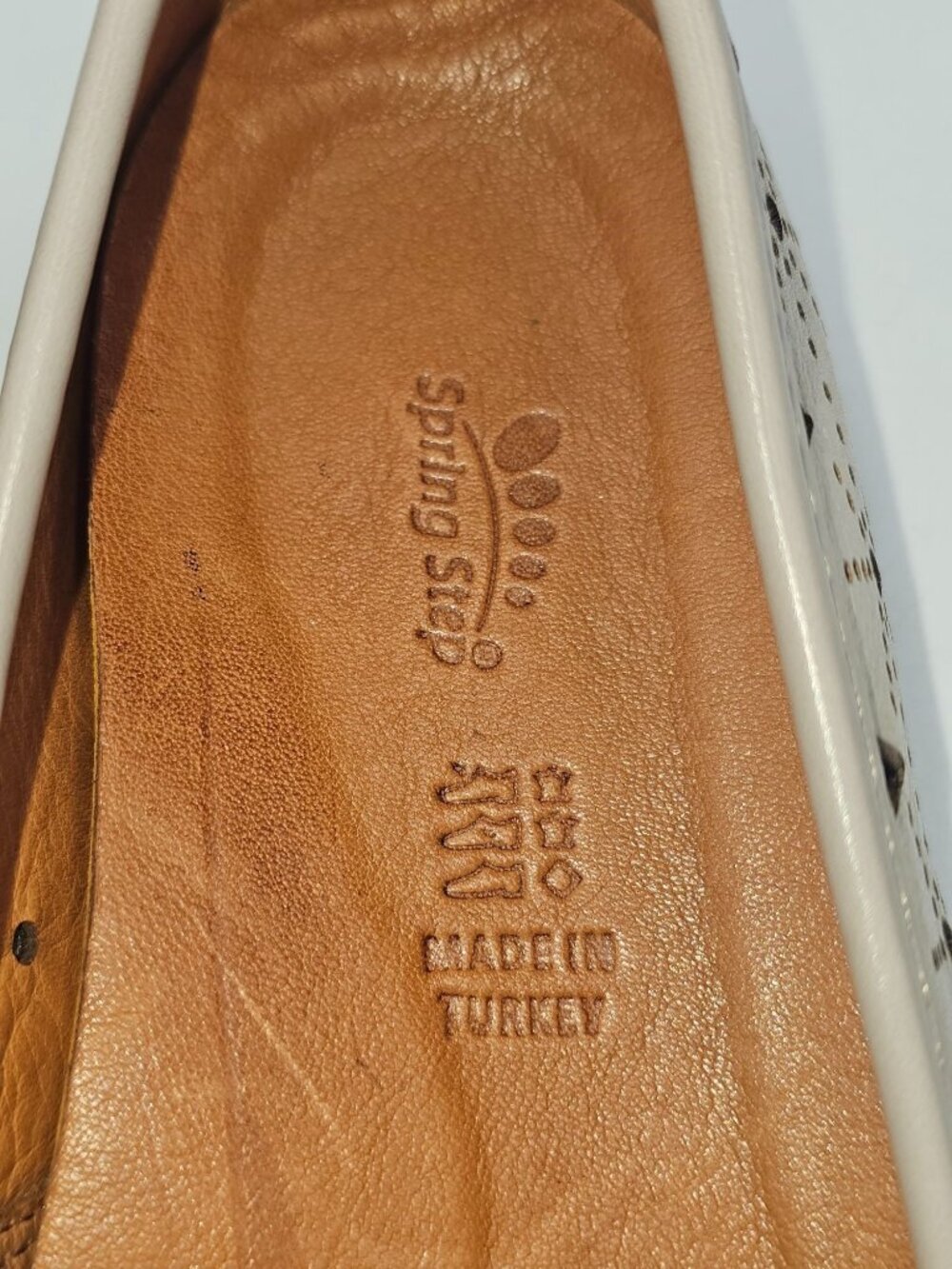 Spring Step Women's Beige Leather Fusaro Slip-On Flats Loafers Sz 10.5 (41) 3782 - Picture 9 of 16